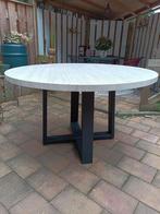 Industriële ronde eettafel - 130cm, Huis en Inrichting, Tafels | Eettafels, Ophalen