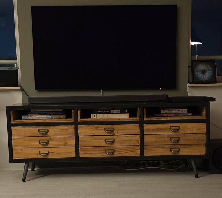 Dutchbone Sol 2 Dressoir - Hout & Metaal, Huis en Inrichting, Kasten | Televisiemeubels, Zo goed als nieuw, Minder dan 100 cm