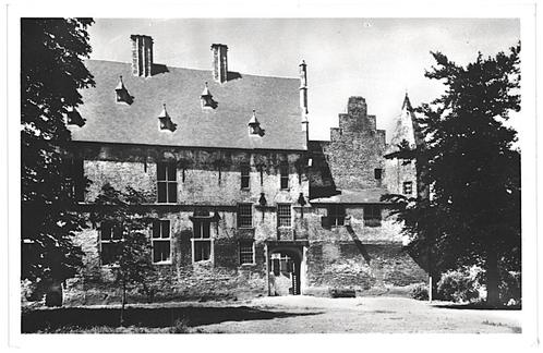 959166 Hernen Gld 1951 Wijchen kasteel Nette oude kaart, Verzamelen, Ansichtkaarten | Nederland, Ongelopen, Gelderland, 1940 tot 1960
