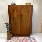 Vintage Art Deco kledingkast linnenkast hang/leg jaren 20/30, Overige materialen, Vintage, Met hangruimte, 50 tot 75 cm