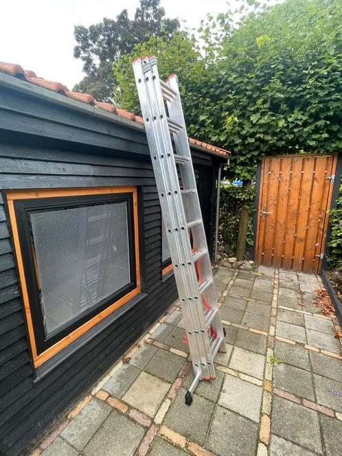 Reformladder, 3 x 9 sporten, Doe-het-zelf en Verbouw, Ladders en Trappen, Zo goed als nieuw, Ladder, 4 meter of meer, Opvouwbaar of Inschuifbaar