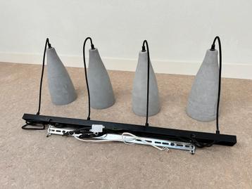 Lindby Sanne beton hanglamp, 4-lamps beschikbaar voor biedingen