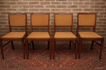 4 vintage stoelen rotan - nieuw gecaneerd!  beschikbaar voor biedingen