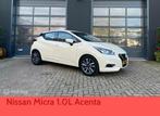 Nissan Micra 1.0 5D 2017 Wit, Auto's, Nissan, Stof, 4 cilinders, Elektrische ramen, Wit