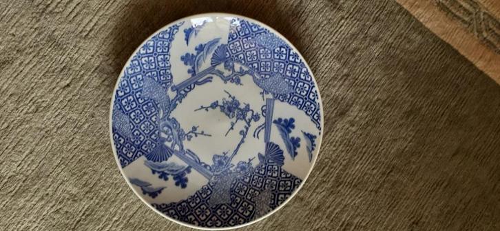 Pracht Oud Blauw Bord ( 2 ), Antiek en Kunst, Antiek | Keramiek en Aardewerk, Ophalen of Verzenden