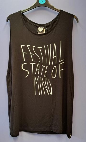 Catwalk Junkie zwarte top Festival State of Mind L nr 42769 beschikbaar voor biedingen