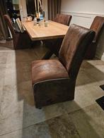 6 stoelen gratis afhalen, Ophalen, Gebruikt, Bruin, Vijf, Zes of meer stoelen