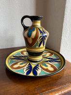Plazuid PZH Tiny Set: Bord & Vaas 1930 plateel, Antiek en Kunst, Antiek | Keramiek en Aardewerk, Ophalen