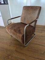 Fauteuil van Tasan leer, Huis en Inrichting, Ophalen, Minder dan 50 cm, Gebruikt, Stoer