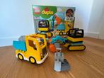 LEGO DUPLO Truck & Graafmachine 10931, Ophalen of Verzenden, Gebruikt, Complete set, Duplo