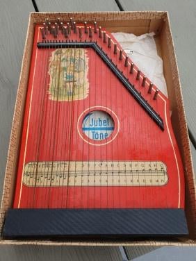 Prachtige jaren 70 Vintage Jubel Tone-citer Duitse citer DDR, Muziek en Instrumenten, Snaarinstrumenten | Overige, Ophalen of Verzenden