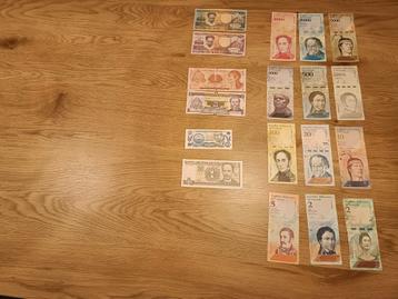Collectie van 18 Zuid Amerikaanse biljetten - UNC - Los kan beschikbaar voor biedingen