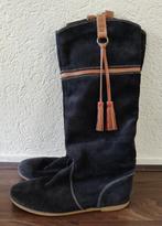 Tommy Hilfiger suède laarzen donkerblauw maat 40, Hoge laarzen, Blauw, Ophalen of Verzenden, Zo goed als nieuw