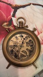 Leuke goudkleurige horloge klok, Huis en Inrichting, Ophalen, Wandklok