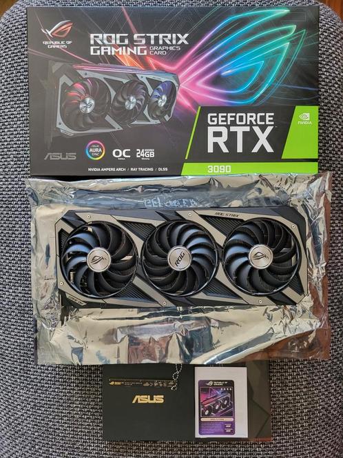 Asus Rog Strix RTX 3090 OC, Computers en Software, Videokaarten, Gebruikt, Nvidia, PCI-Express 4.0, Overige soorten, HDMI, DisplayPort