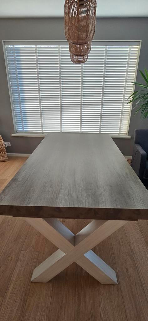 KRUISPOOT mooi EETTAFEL, Huis en Inrichting, Tafels | Eettafels, Gebruikt, 50 tot 100 cm, 150 tot 200 cm, Vier personen, Rechthoekig