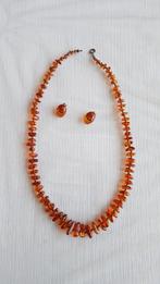 Barnsteen ketting en oorbellen, Sieraden, Tassen en Uiterlijk, Antieke sieraden, Ophalen of Verzenden, Overige materialen, Ketting