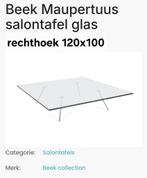 Beek Maupertuus Glazen Salontafel 120x100, Ophalen, Gebruikt, 100 tot 150 cm, 50 tot 100 cm