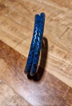 Leren armband, Ophalen of Verzenden, Nieuw, Blauw, Leer