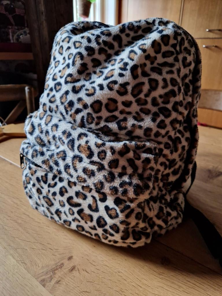 PANTERPRINT PLUCHE RUGTAS, Ophalen of Verzenden, Overige merken
