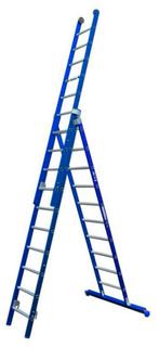 3 MAAL 12 SPORTEN ASC XD OPSTEEKLADDER Z.G.A.N 7.20 M, Doe-het-zelf en Verbouw, Ladders en Trappen, Zo goed als nieuw, Opvouwbaar of Inschuifbaar