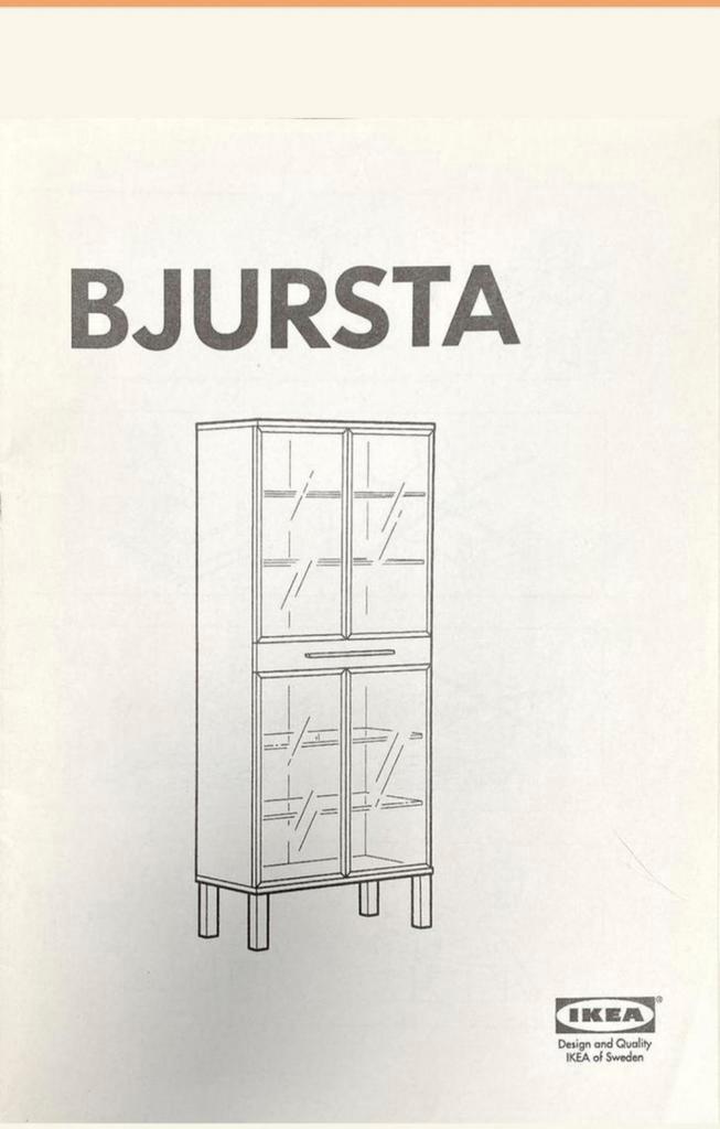 Bjursta vitrinekast, Huis en Inrichting, Kasten | Vitrinekasten, Nieuw, 150 tot 200 cm, 50 tot 100 cm, 25 tot 50 cm, Ophalen