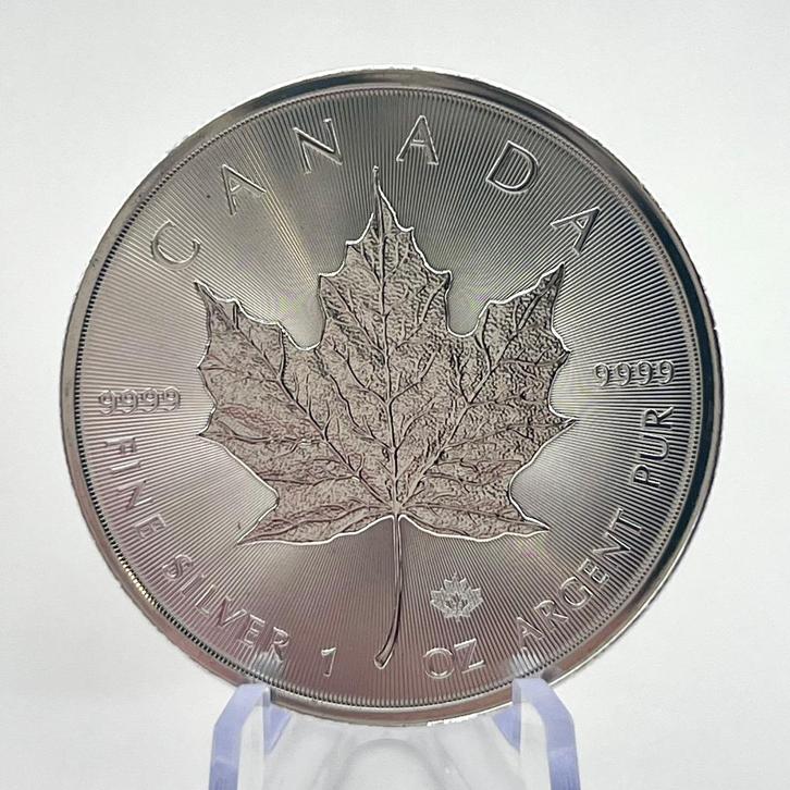 Maple Leaf 1 oz Zilveren Munt 9999 – Royal Canadian Mint, Postzegels en Munten, Edelmetalen en Baren, Zilver, Ophalen of Verzenden