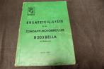 Zündapp Bella R203 1957 roller ersatzteil liste scooter, Ophalen of Verzenden, Overige merken