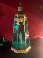 Groene Oosterse lamp, Huis en Inrichting, Ophalen, Gebruikt, Glas, Oosters
