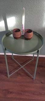 Bijzettafel met decoratie, Minder dan 55 cm, Gebruikt, Rond, Ophalen