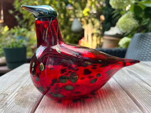 Iittala Oiva Toikka Birds Robijnvogel Goud Zilver 1996-2014, Antiek en Kunst, Kunst | Designobjecten, Ophalen of Verzenden