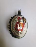antieke ovale kerstbal met kerstman en kerstboompje op, Antiek en Kunst, Ophalen of Verzenden