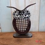Metalen uil - hoefijzer - metal art - upcycling, Huis en Inrichting, Ophalen of Verzenden