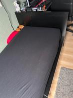 Malm bed donkerbruin/zwart, Ophalen, Gebruikt, 90 cm, Eenpersoons