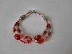 Mooi Rood Kralenarmbandje Armbandje Rode, Kunststof of Plastic, Ophalen of Verzenden, Zo goed als nieuw, Met bedels of kralen