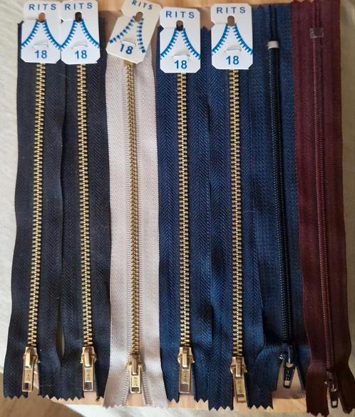 NIEUW🔥║7x〔★★★★★〕rits│oa. 2x zwart, 1 beige, 3 blauw, 1paars, Hobby en Vrije tijd, Naaien en Fournituren, Nieuw, Rits of Sluiting