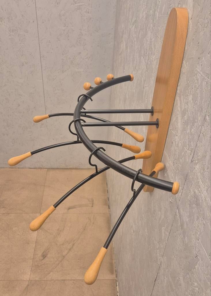 Bony Design wandkapstok met hangers – hout & metaal, Huis en Inrichting, Woonaccessoires | Kapstokken, Gebruikt, Minder dan 100 cm