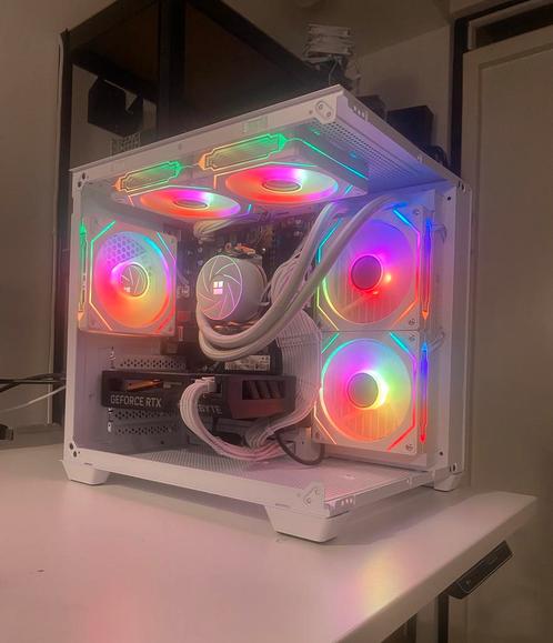 Witte Gaming PC | RTX 4060 | Watergekoeld, Computers en Software, Desktop Pc's, Zo goed als nieuw, 4 Ghz of meer, SSD, Gaming