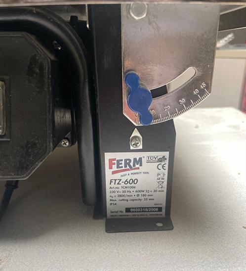 Tegelsnijmachine FERM, Doe-het-zelf en Verbouw, Gereedschap | Zaagmachines, Gebruikt, Cirkelzaag, 600 tot 1200 watt, 30 tot 70 mm