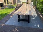Douglas tuintafel met metalen A-poot, Ophalen, Nieuw, Rechthoekig, Hout