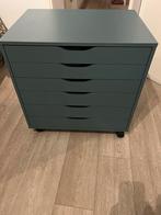 ALEX Ladeblok op wielen - blauw groen, Huis en Inrichting, Ophalen, 5 laden of meer, 50 tot 100 cm, Minder dan 100 cm