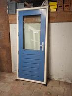 Hardhouten buitendeur achter/schuurdeur met kozijn, Ophalen, Zo goed als nieuw