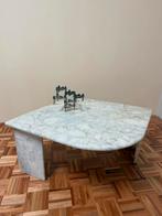 Vintage marmeren salontafel carrera marmer onyx wit japandi, Ophalen