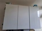 3 witte hoogglans hang keukenkastjes, Minder dan 100 cm, Gebruikt, Ophalen of Verzenden