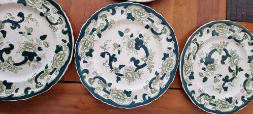 5 fraaie antieke/vintage Mason's Chartreuse dinerborden, Antiek en Kunst, Antiek | Servies los, Verzenden