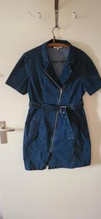 Morgan spijkerjurk met censuur dark denim maat 44 stretch, Ophalen of Verzenden, Zo goed als nieuw, Maat 42/44 (L), Blauw