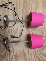 Twee tafellampen Roze, Huis en Inrichting, Ophalen, Gebruikt, Metaal
