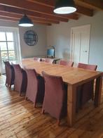 Eettafel met 8 stoelen, Huis en Inrichting, Ophalen, Gebruikt, 200 cm of meer, 50 tot 100 cm