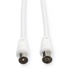 Witte 5m lange TV kabel (coax-kabel), Ophalen of Verzenden, Zo goed als nieuw, Kabel of Snoer