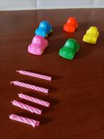 5 gekleurde auto / verjaardagskaarsen houder, Ophalen, Zo goed als nieuw, Versiering, Verjaardag